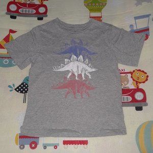 Blue, White, and Red dinosaurs T-shirt